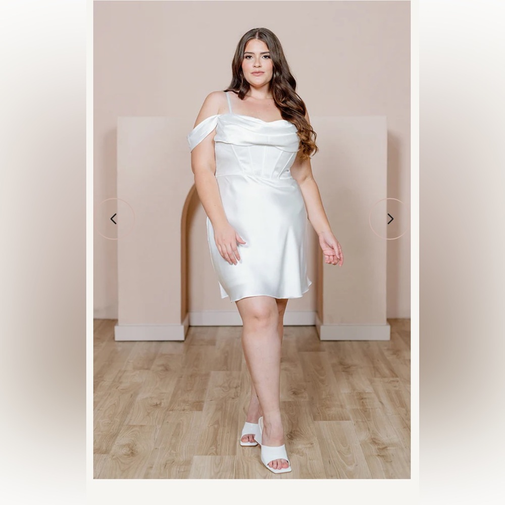 Revelry London Convertible Satin Mini Dress